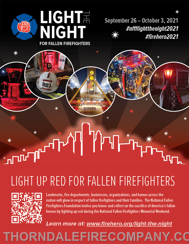 Light the Night for Fallen Firefighters Thorndale Fire Company