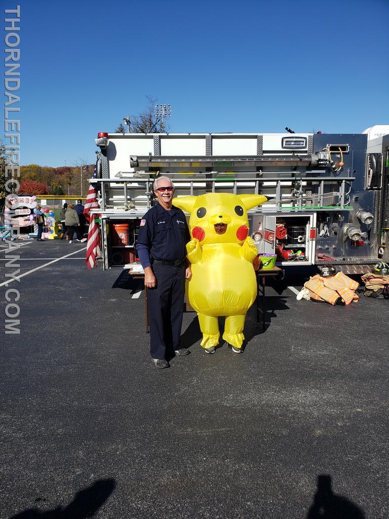Deputy Chief Taylor and Pikachu.